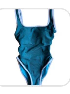 Lain Snow Ocean Isle One Piece in Teal, Size Small